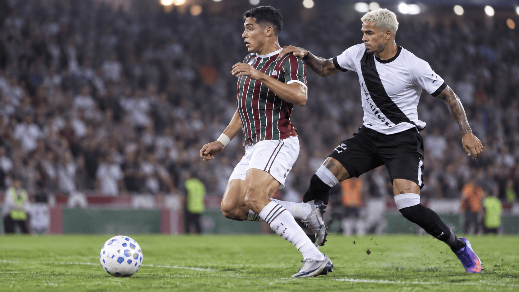 Possível pênalti para o Fluminense.